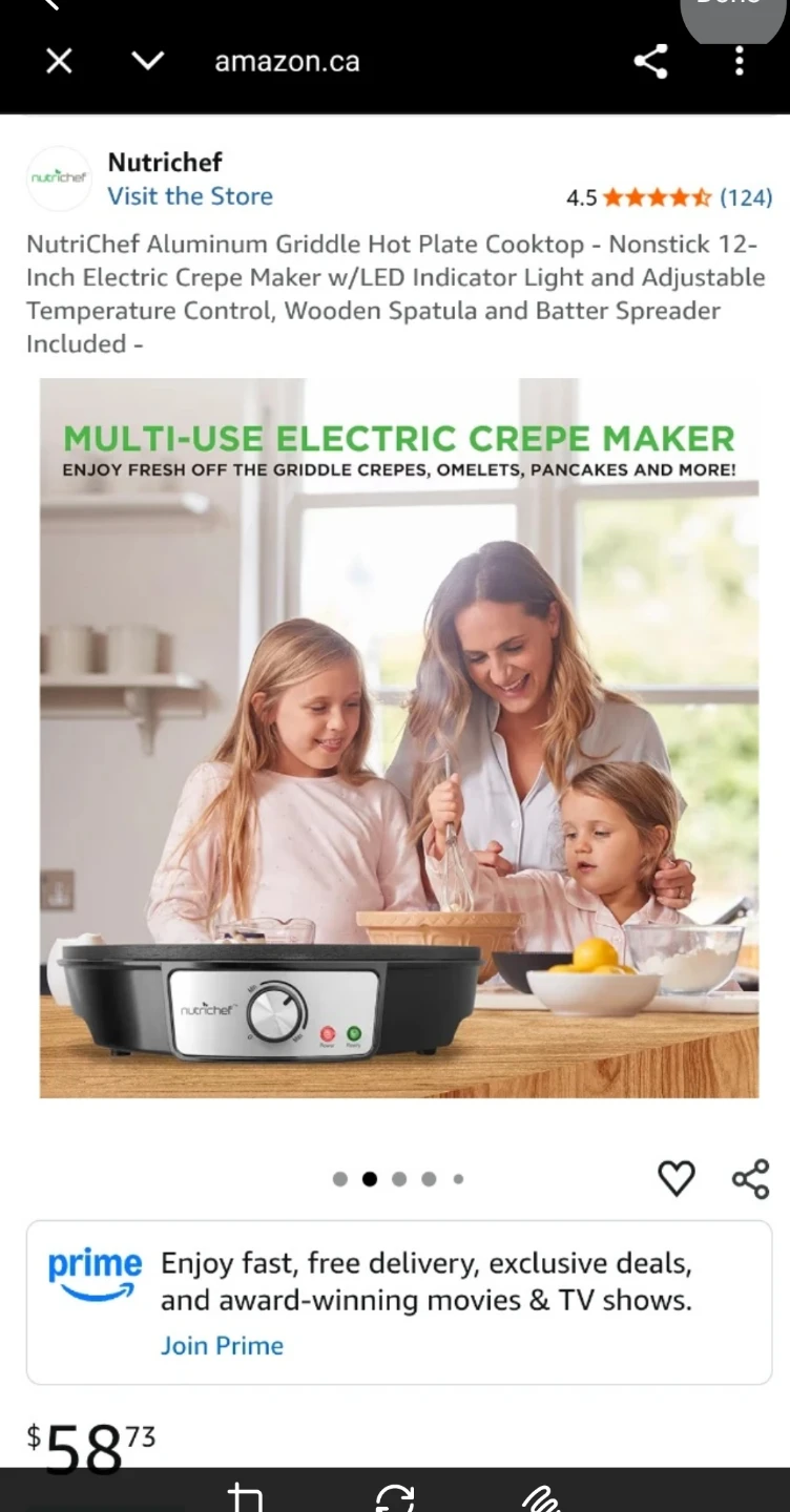 (NEW) NutriChef Electric Crepe Maker 12-inch - photo 5