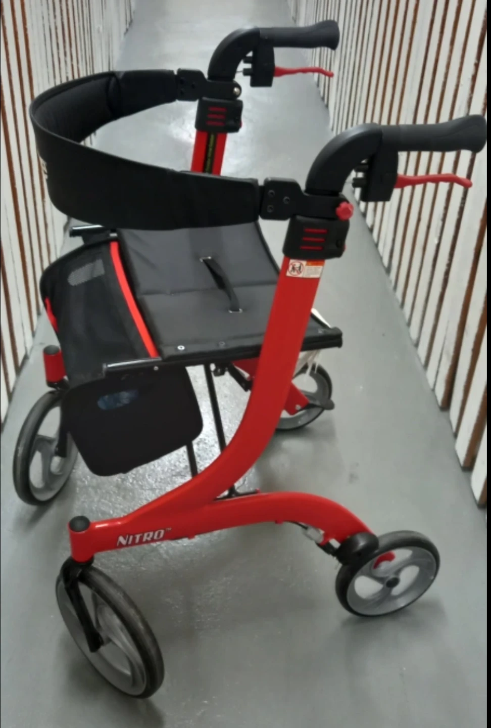 Drive Nitro Red Rollator Walker with Seat and Basket - photo 2
