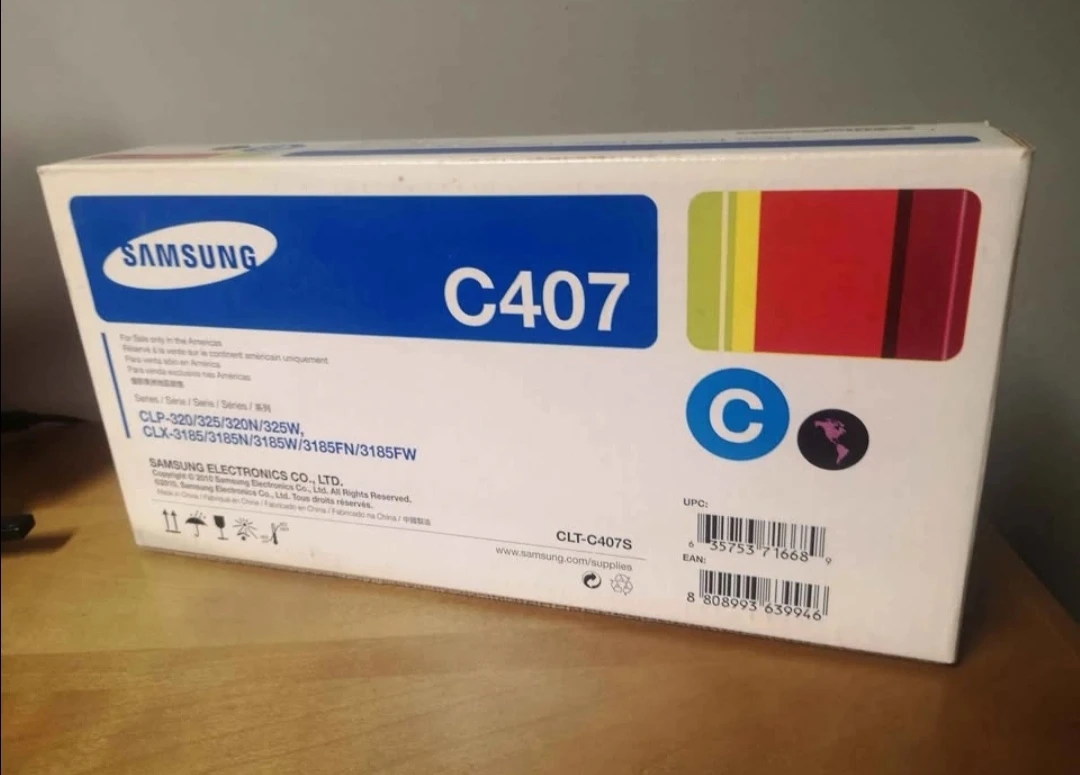 New Cyan Ink Cartridge ~ Samsung Laser Printer Toner - photo 3