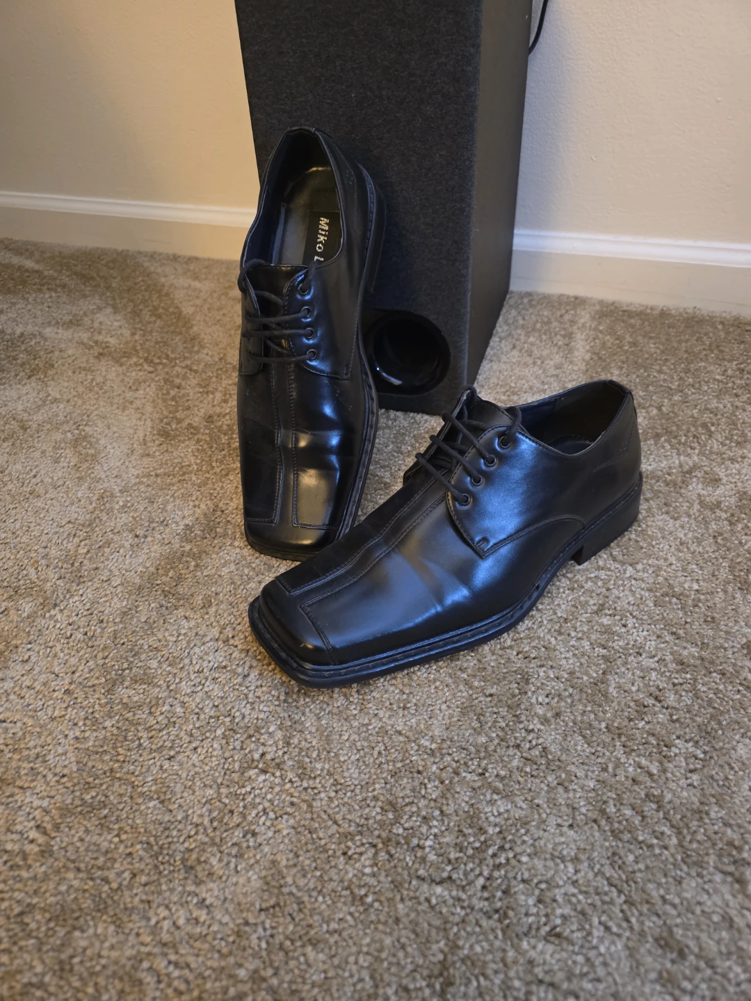 Mika L. Black Square Toe Dress Shoes