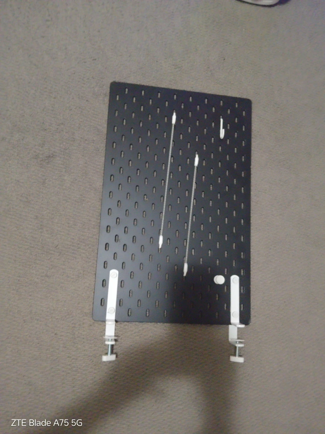 Black Pegboard with Clamps