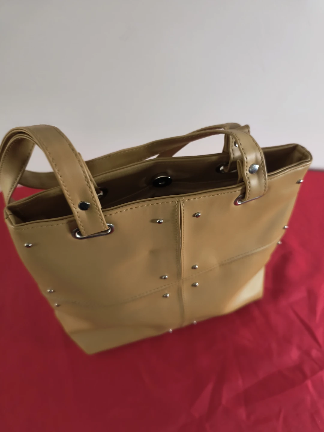 Tan Shoulder Bag with Studs - photo 2