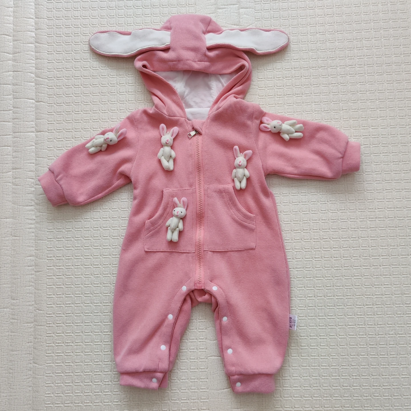 🌸 Pink Bunny Romper - Perfect for Easter! 🐰