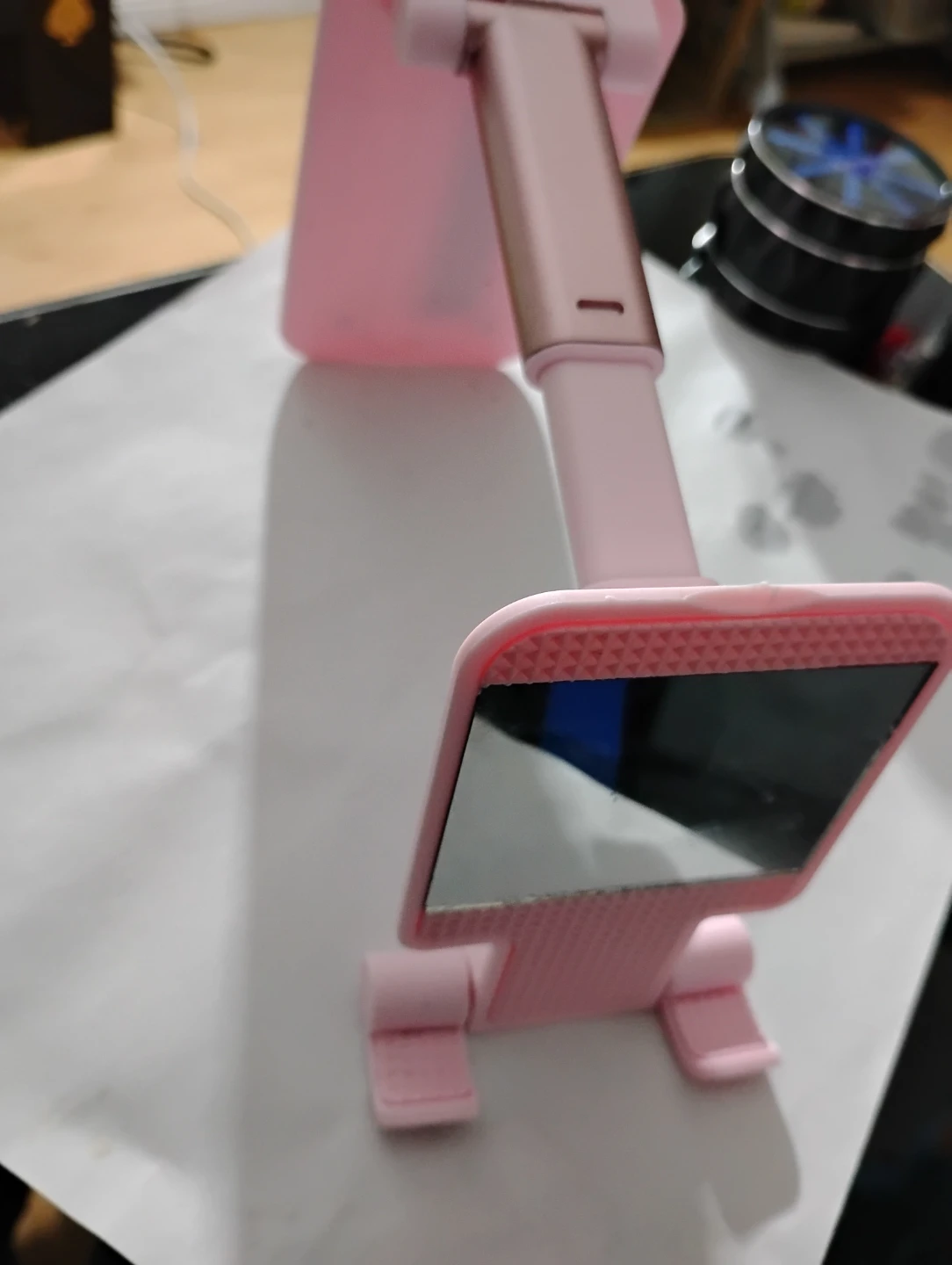 🧡🧡🧡Pink Adjustable Phone and Tablet Stand with Mirror - photo 2