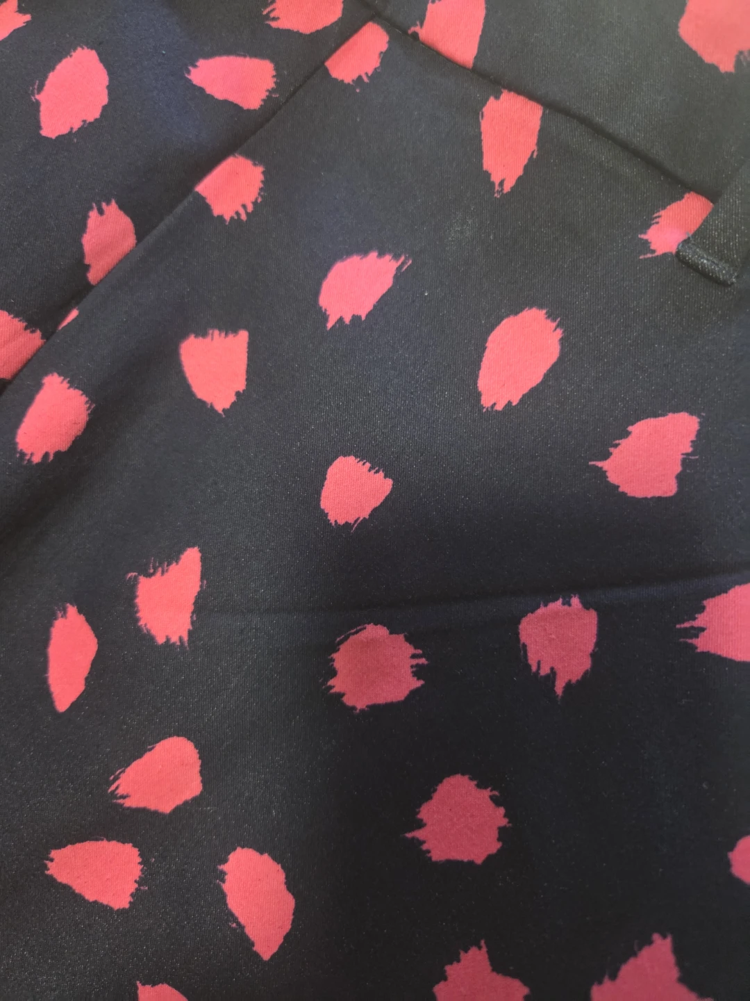NEVER WORN H&M Women's Navy & Pink Patterned Pants Size 8 - photo 2