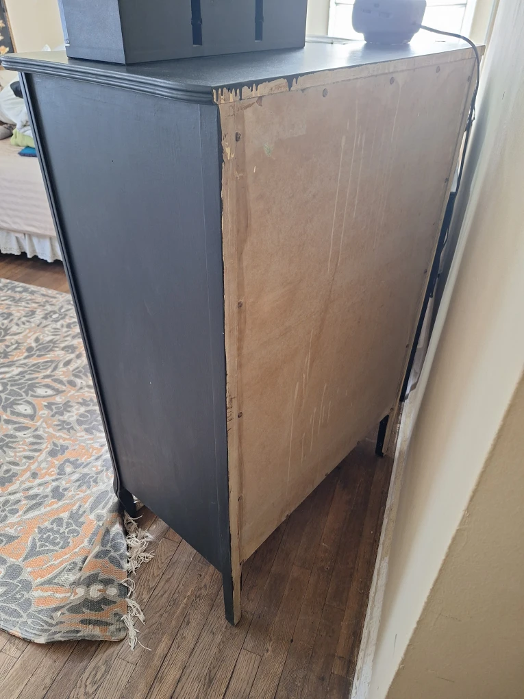 Black Tall Dresser with Gold Hardware - photo 2