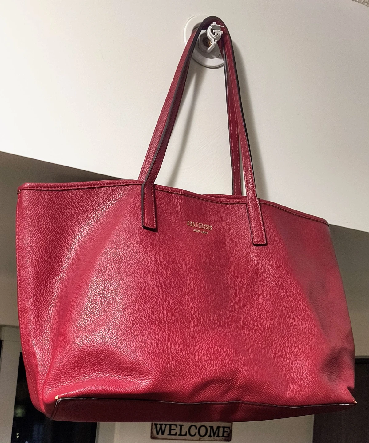 Guess Tote Handbag with Pouch (Red)