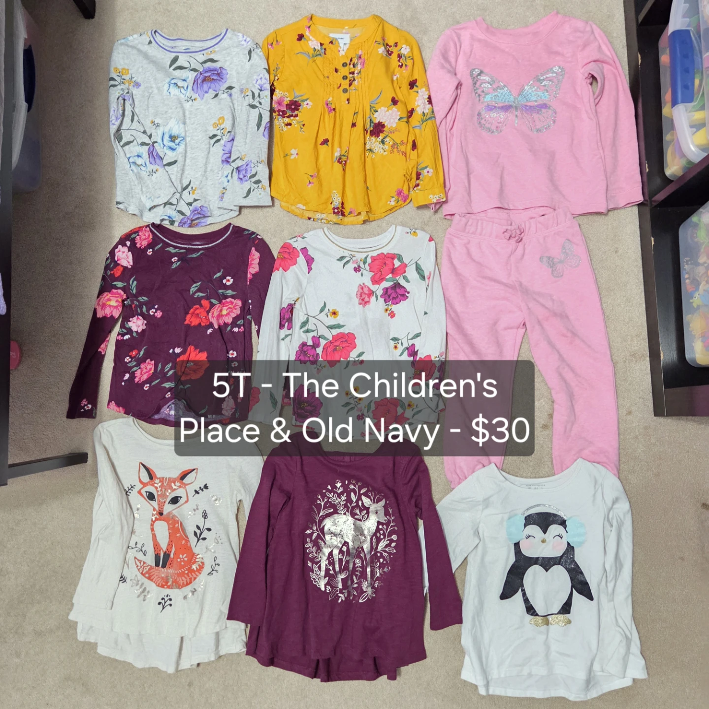 Girls' Tops and Tracksuit - 5T