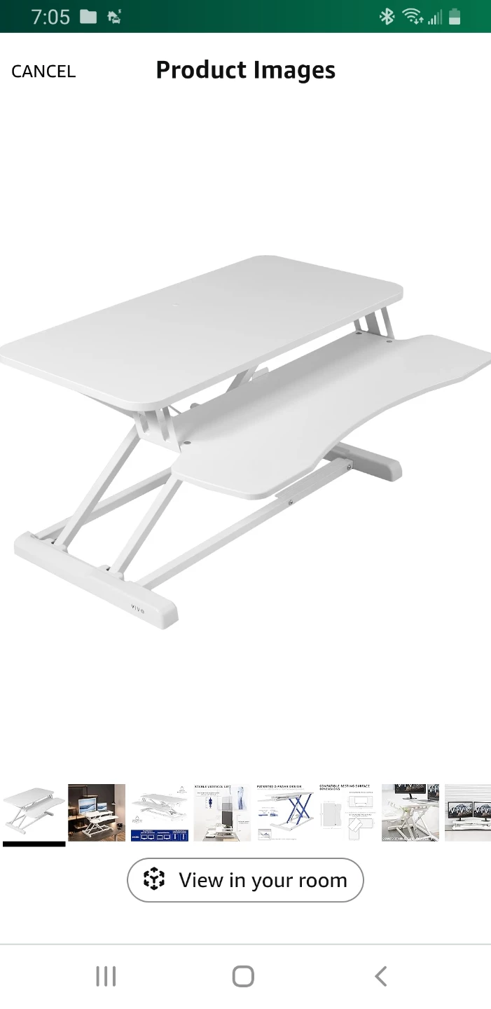 🥕VIVO White Height Adjustable Standing Desk Converter