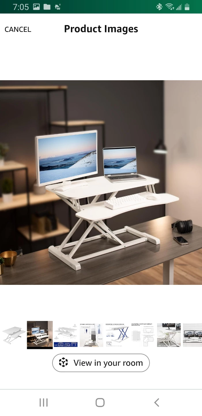 🥕VIVO White Height Adjustable Standing Desk Converter - photo 2