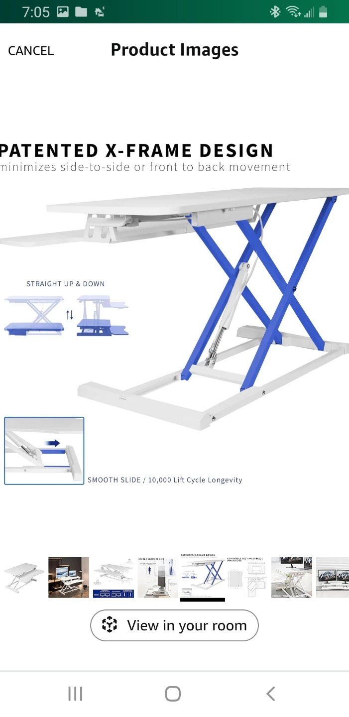 🥕VIVO White Height Adjustable Standing Desk Converter - photo 4