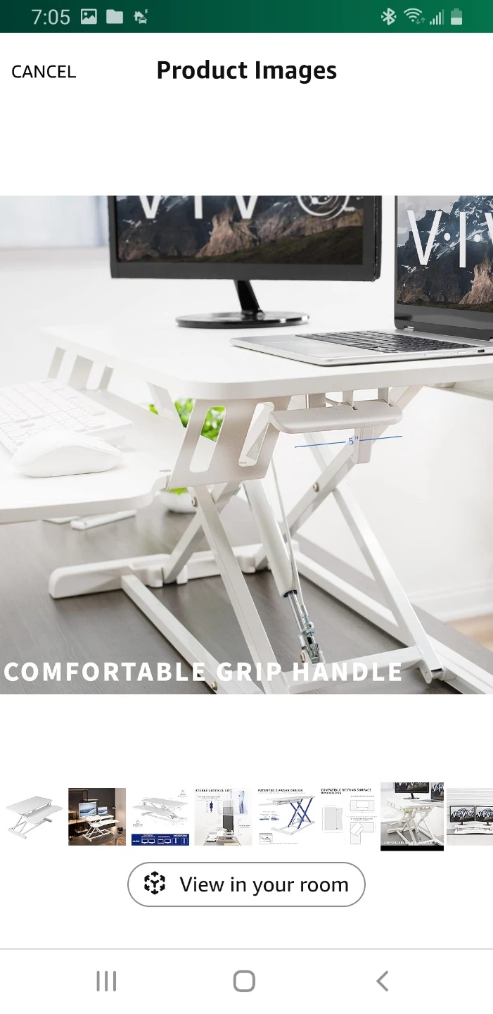 🥕VIVO White Height Adjustable Standing Desk Converter - photo 5