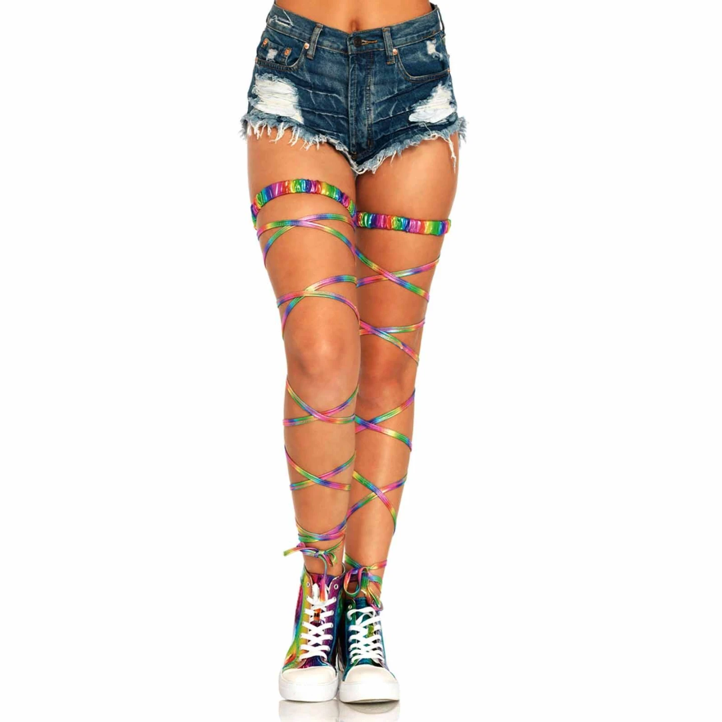 Metallic rainbow leg wraps - photo 3