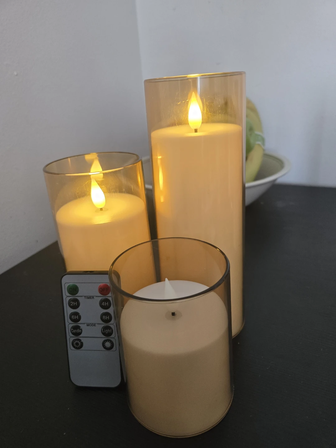 Set of 3 LED Flameless Candles with Remote - photo 3