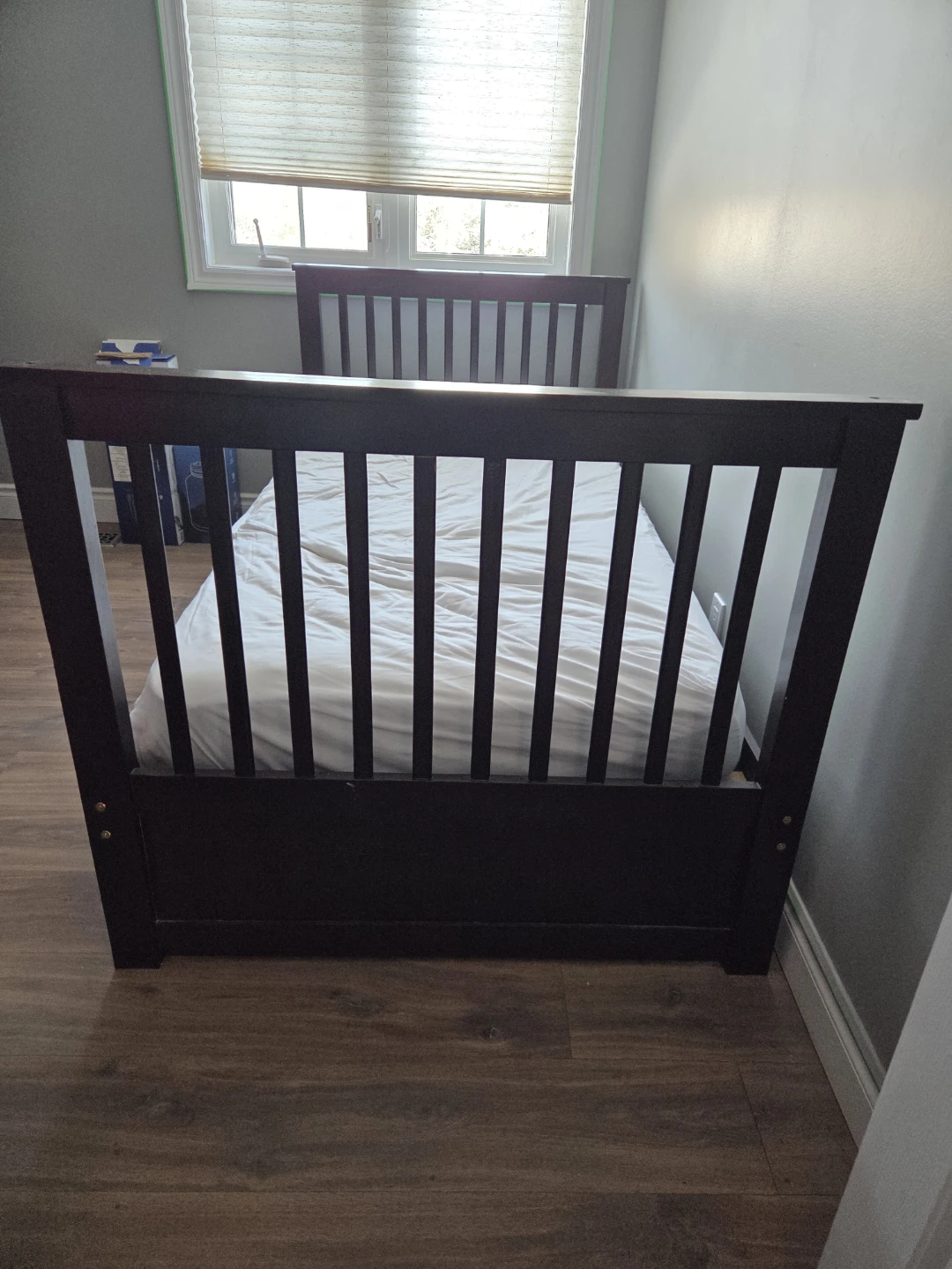 Dark Brown twin bed frame - photo 2