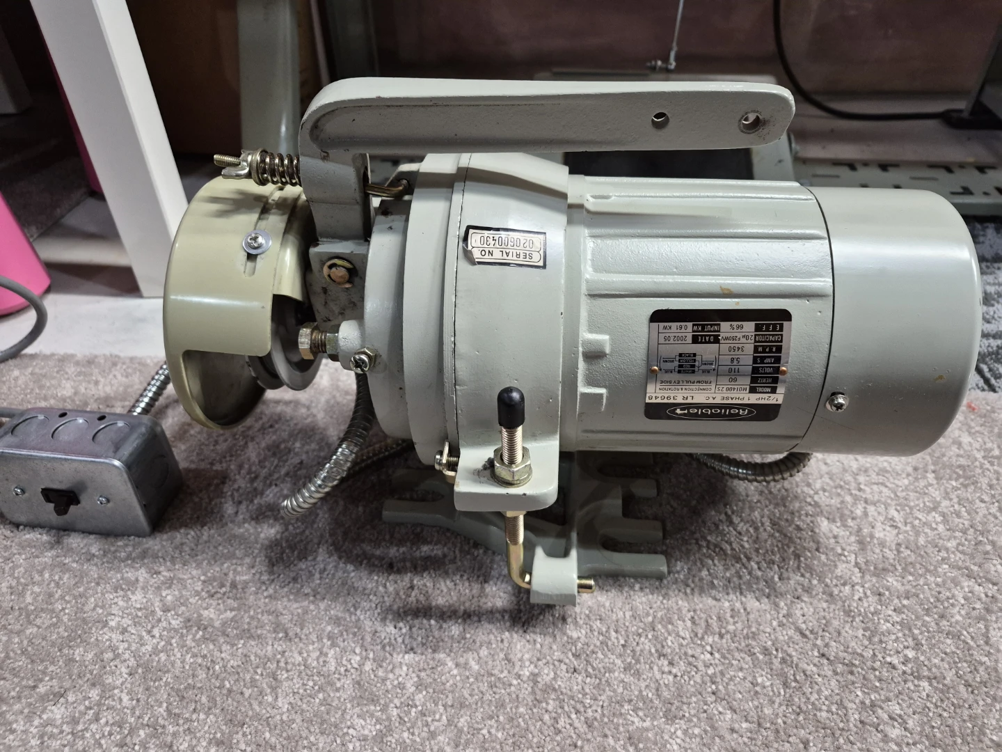 Reliable 1/2 HP Industrial Sewing Machine Clutch Motor