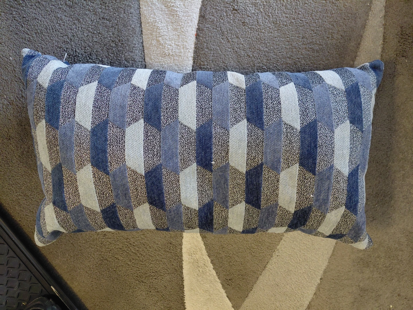 Blue Geometric Throw Pillow
