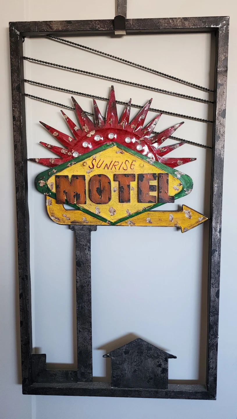Sunrise Motel Neon Style Wall Art