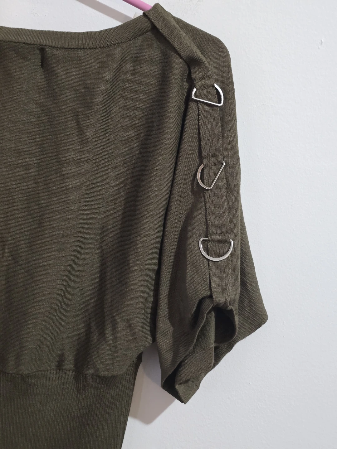 Allegra Women's Olive Green Dolman Sleeve Sweater Size M - photo 3