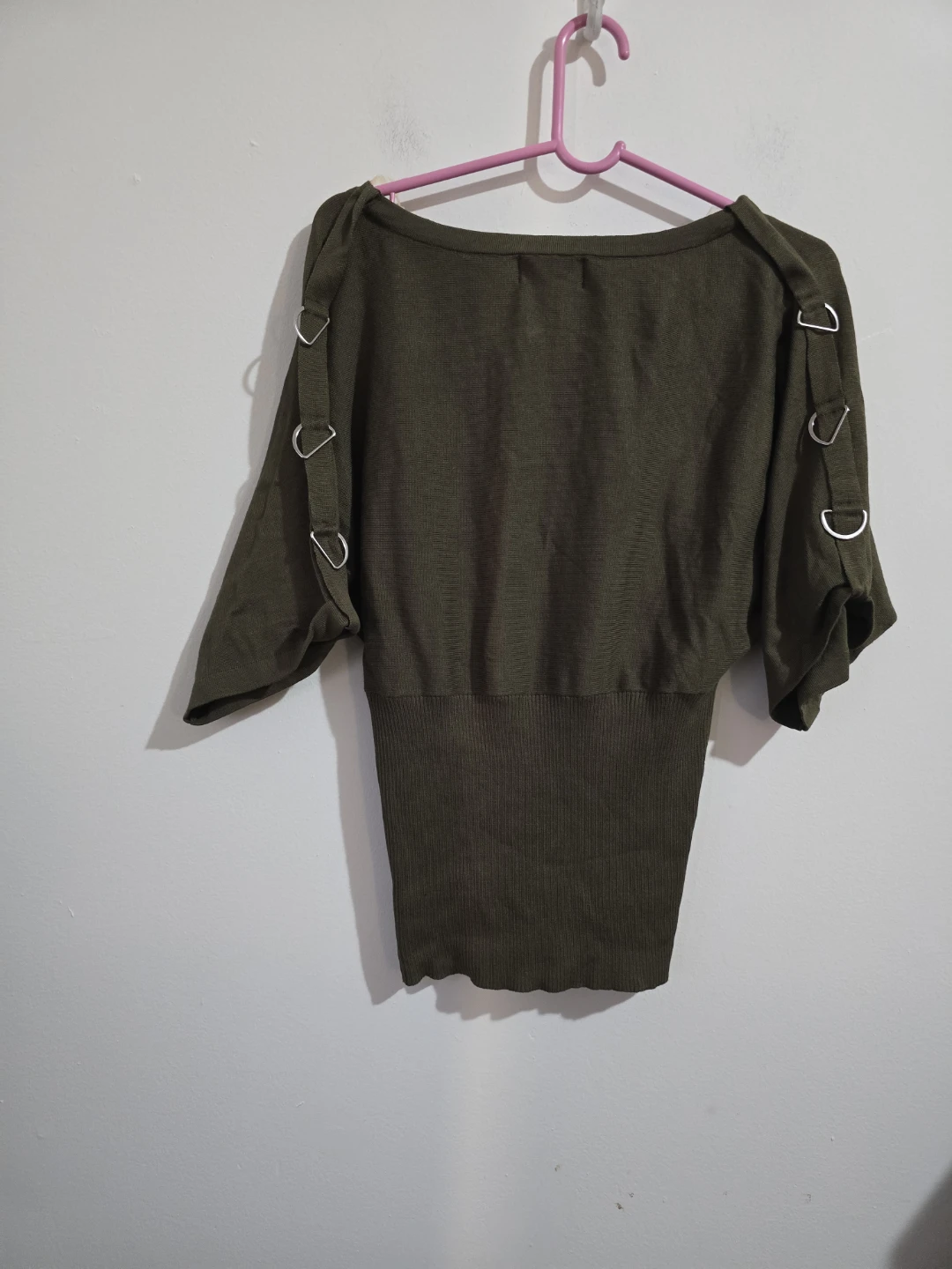 Allegra Women's Olive Green Dolman Sleeve Sweater Size M - photo 4