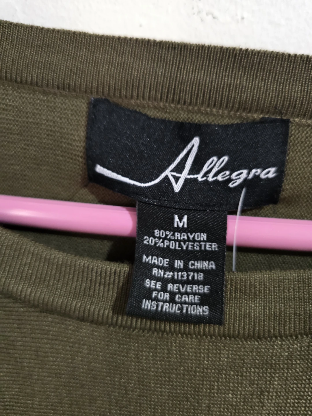 Allegra Women's Olive Green Dolman Sleeve Sweater Size M - photo 5