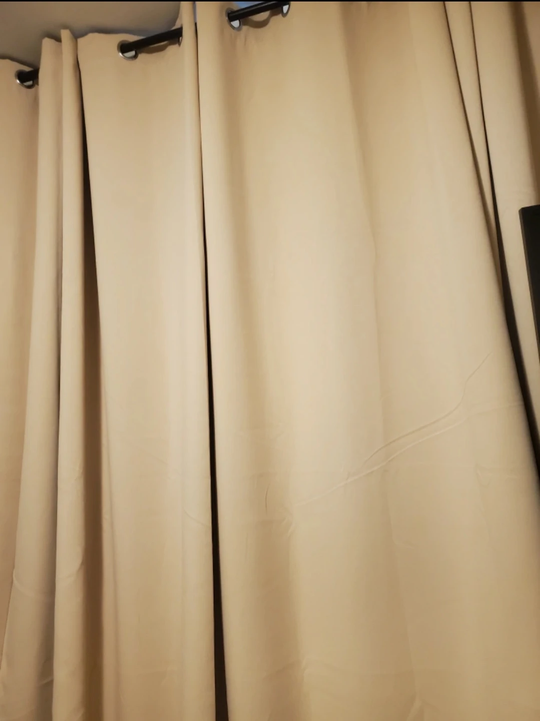 Light Beige Grommet Curtains
