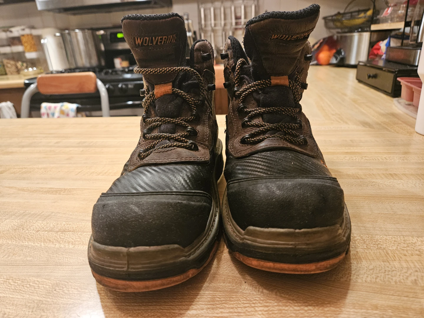 Wolverine Men's Brown Leather Work Boots