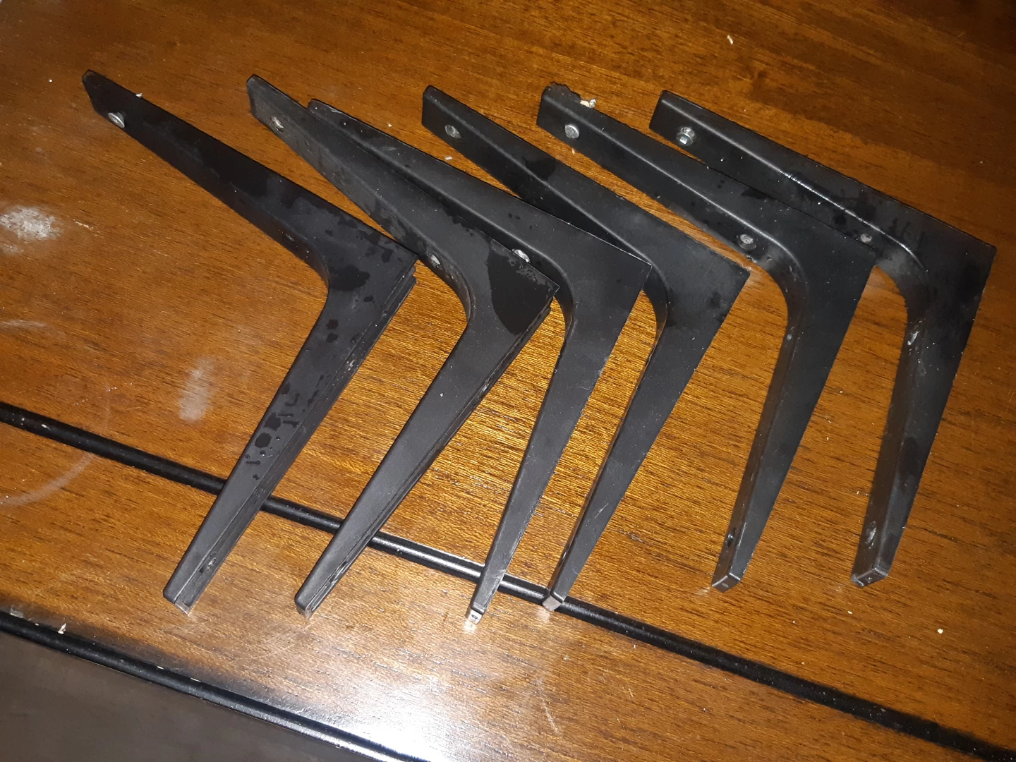 Set of 6Black Shelf Brackets