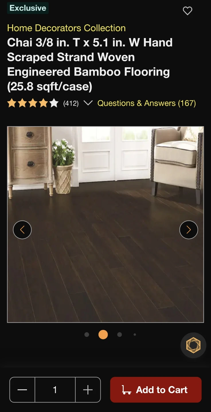 Home Decorators Collection Chai Strand Woven Bamboo Flooring