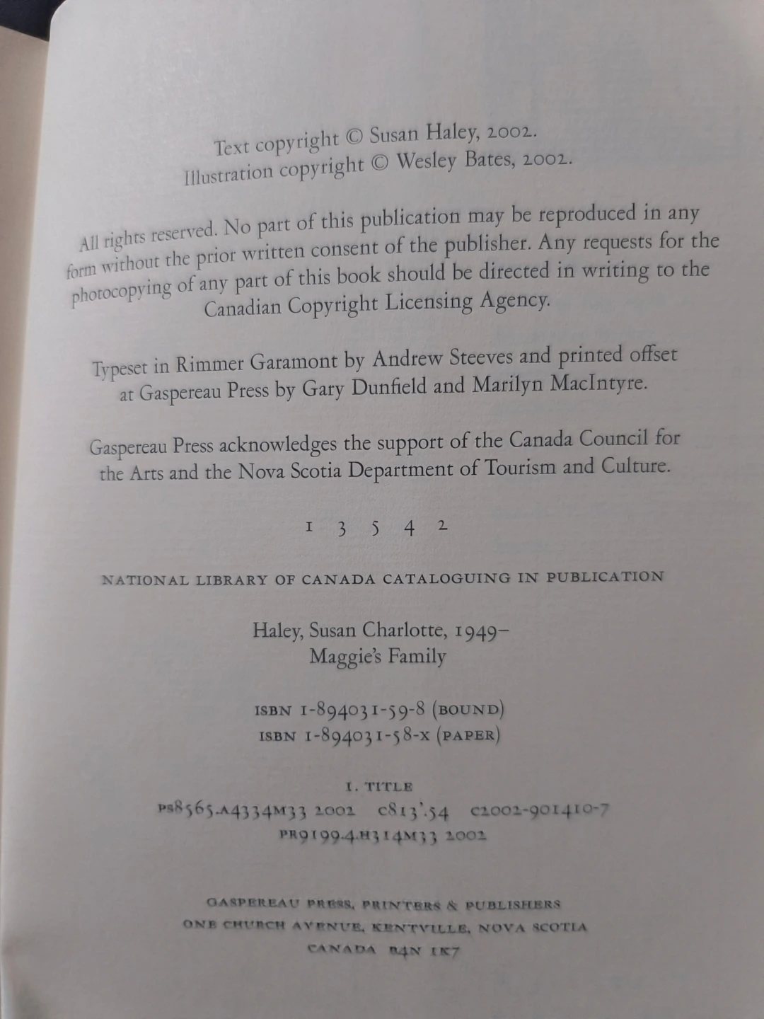 Maggie's Family by Susan Haley. Printed & bound in Kentville - photo 4