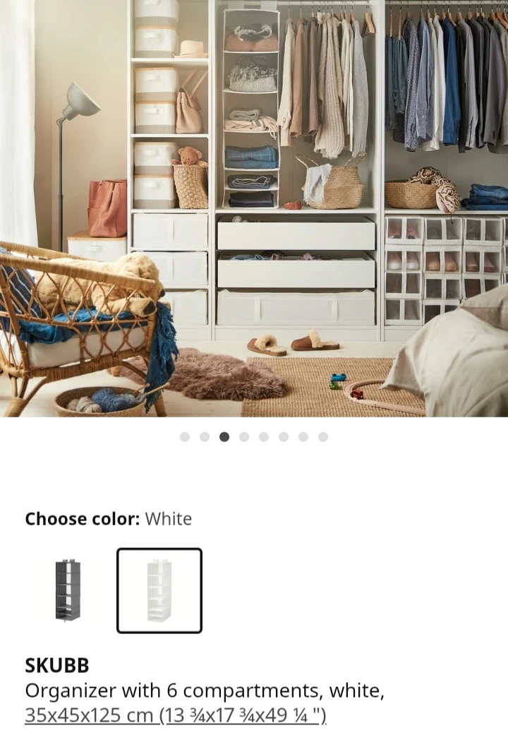 IKEA SKUBB Organizer x2 with 6 Compartments - White - photo 3