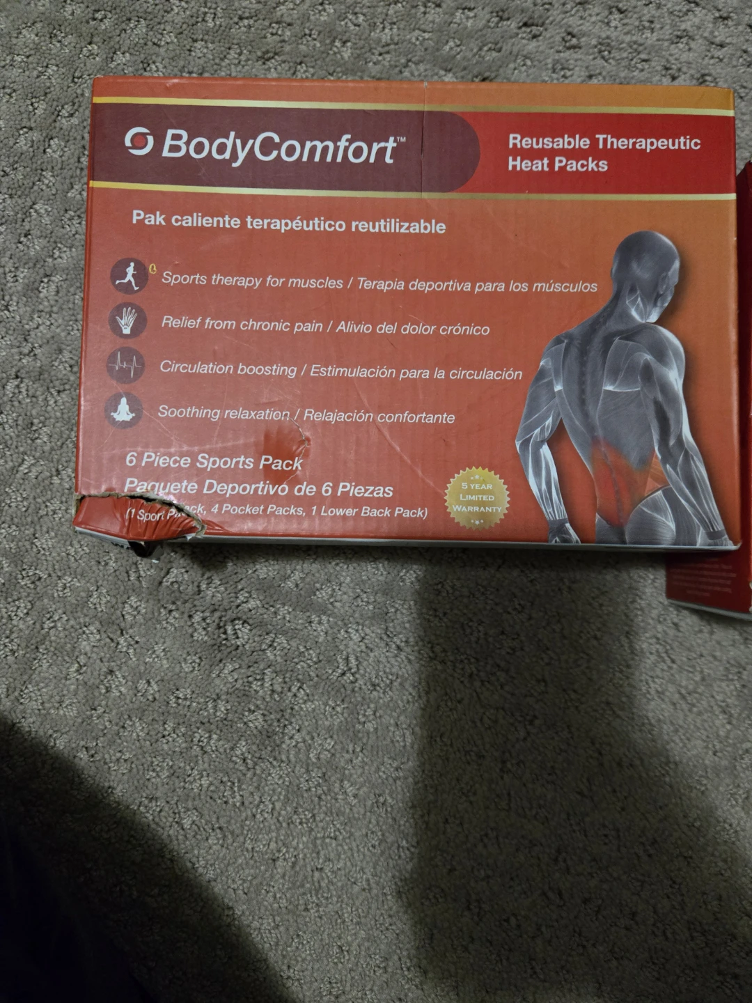 Body Comfort Reusable Therapeutic Heat Packs - 6 Piece