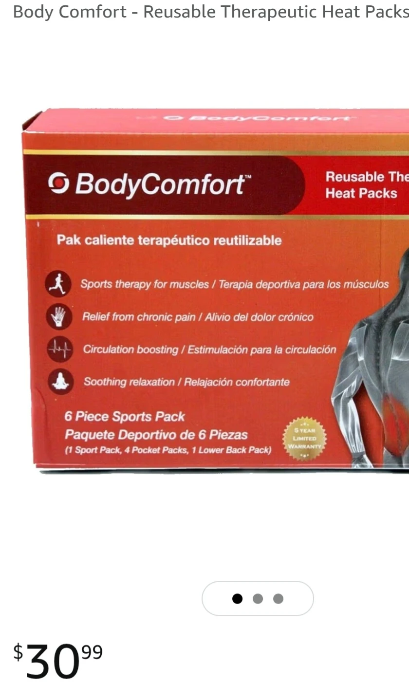 Body Comfort Reusable Therapeutic Heat Packs - 6 Piece - photo 2