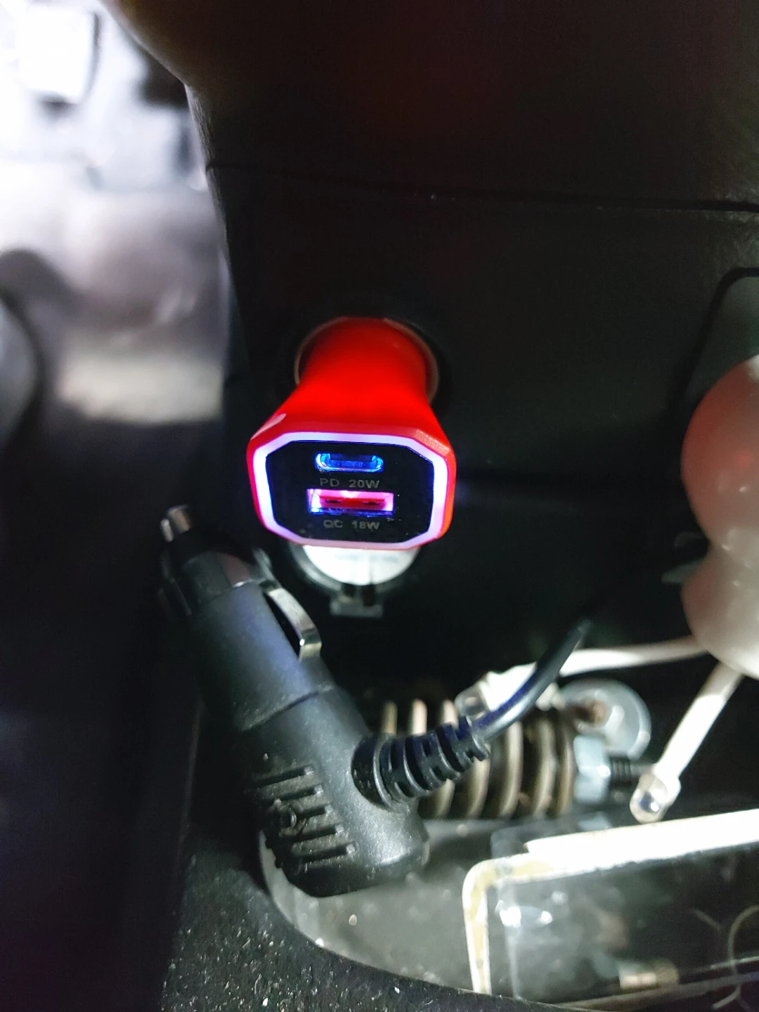 Red Car Charger - 18W QC & 20W PD - photo 2