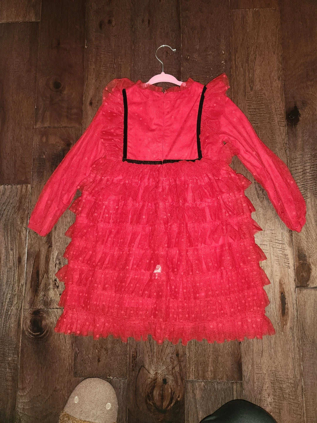 Red Tulle Dress with Ruffles 3-4 - photo 2