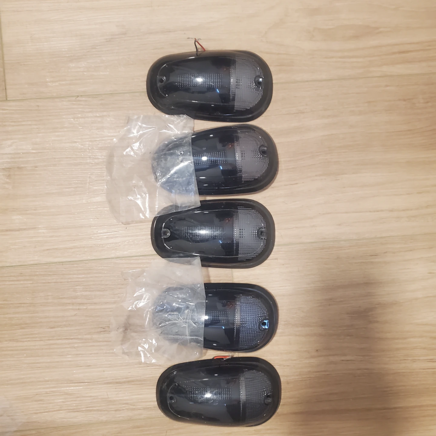 Set of 5 Black Smoke Cab Roof Lights - photo 2