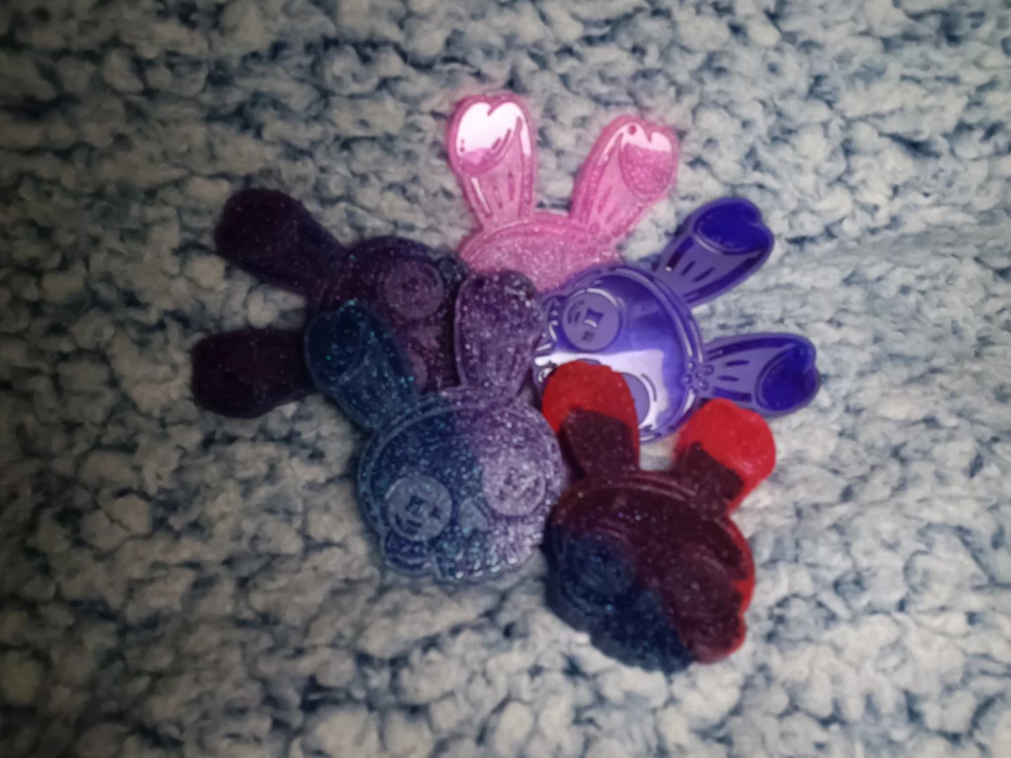 Resin Bunny Skull Charms