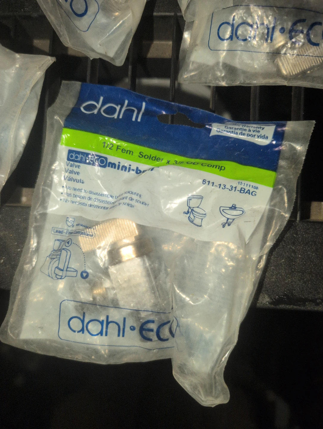 Dahl Eco Mini-Ball Valve 1/2 Fem Solder x 3/8 Comp