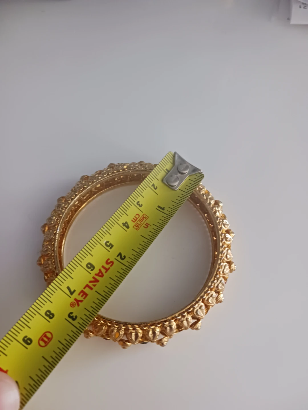 Gold Tone Bangle with Stones ( small size ) - photo 3