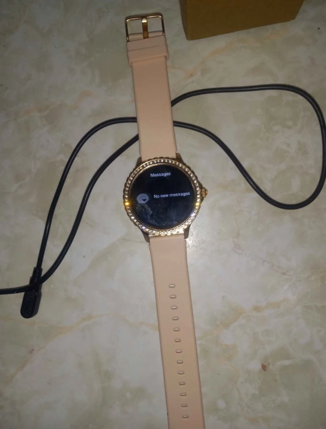 Rose Gold Smartwatch with Pink Band