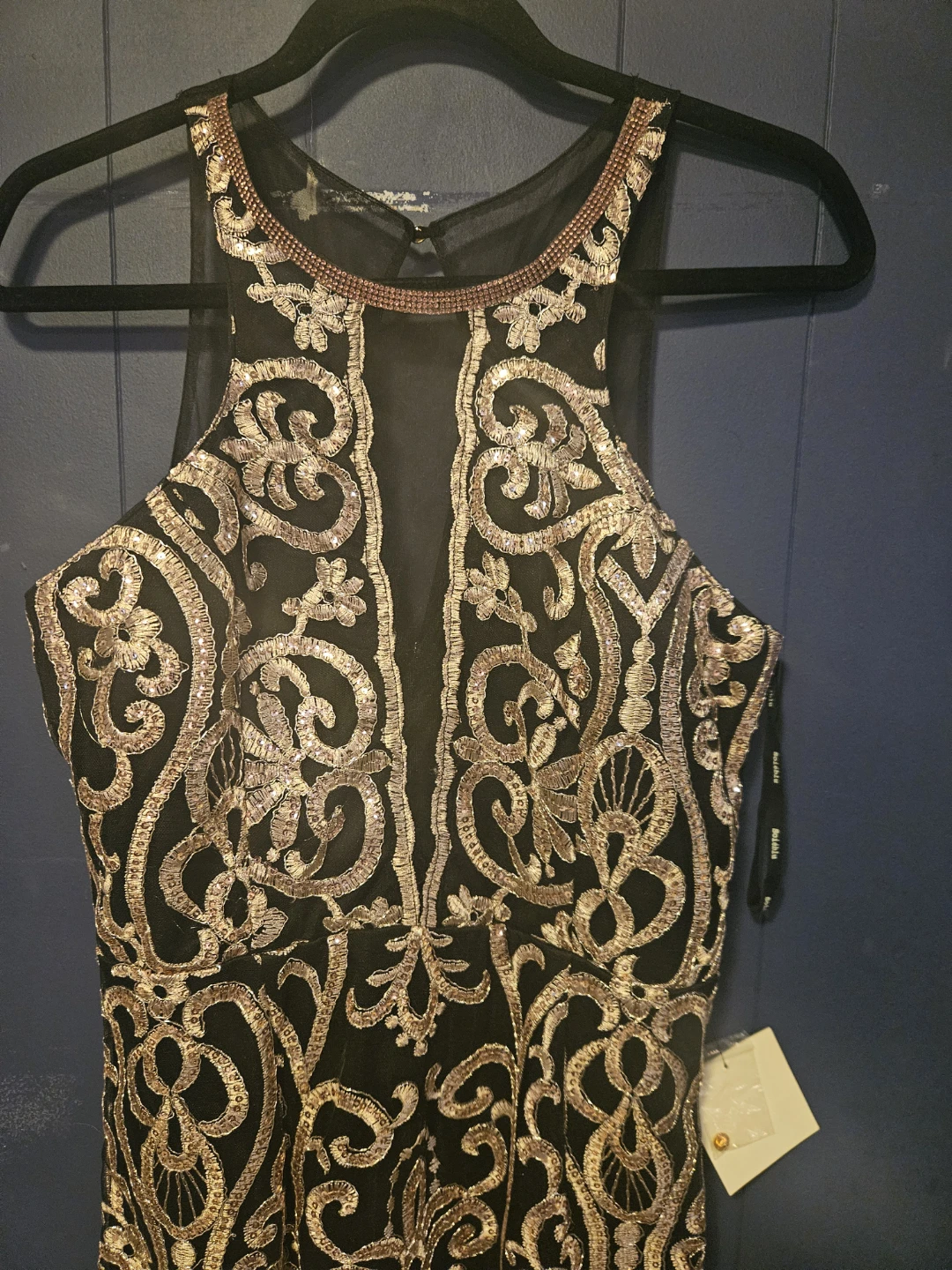 Soibleu Black & Gold Embellished Maxi Dress - photo 3