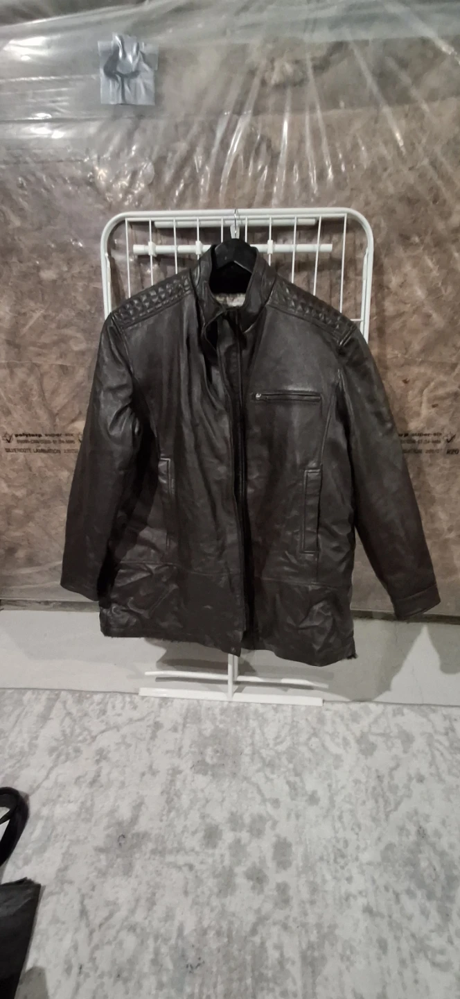 Men's Brown Leather Jacket - photo 4