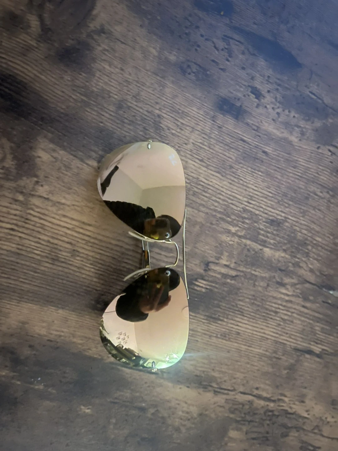 Rayban rb3449 rimless aviator gold