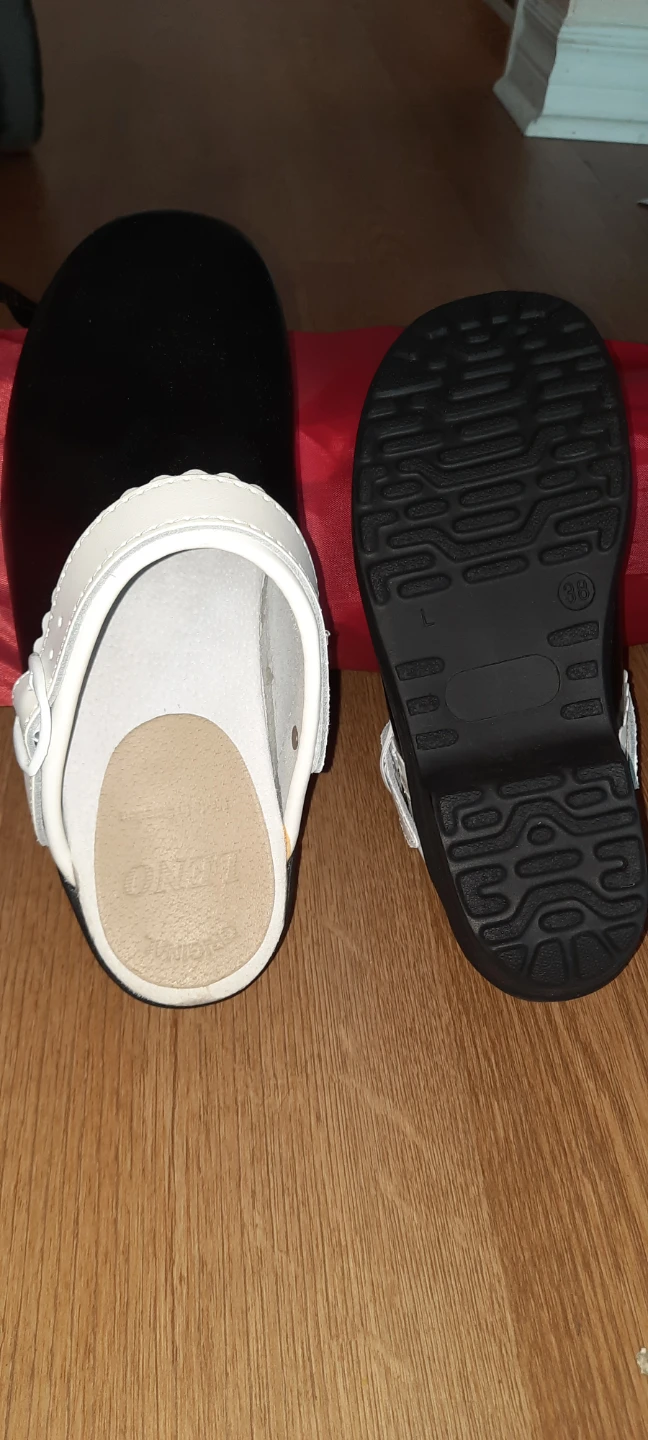 Sanita Clogs Black/White Lace Size 38 - photo 2