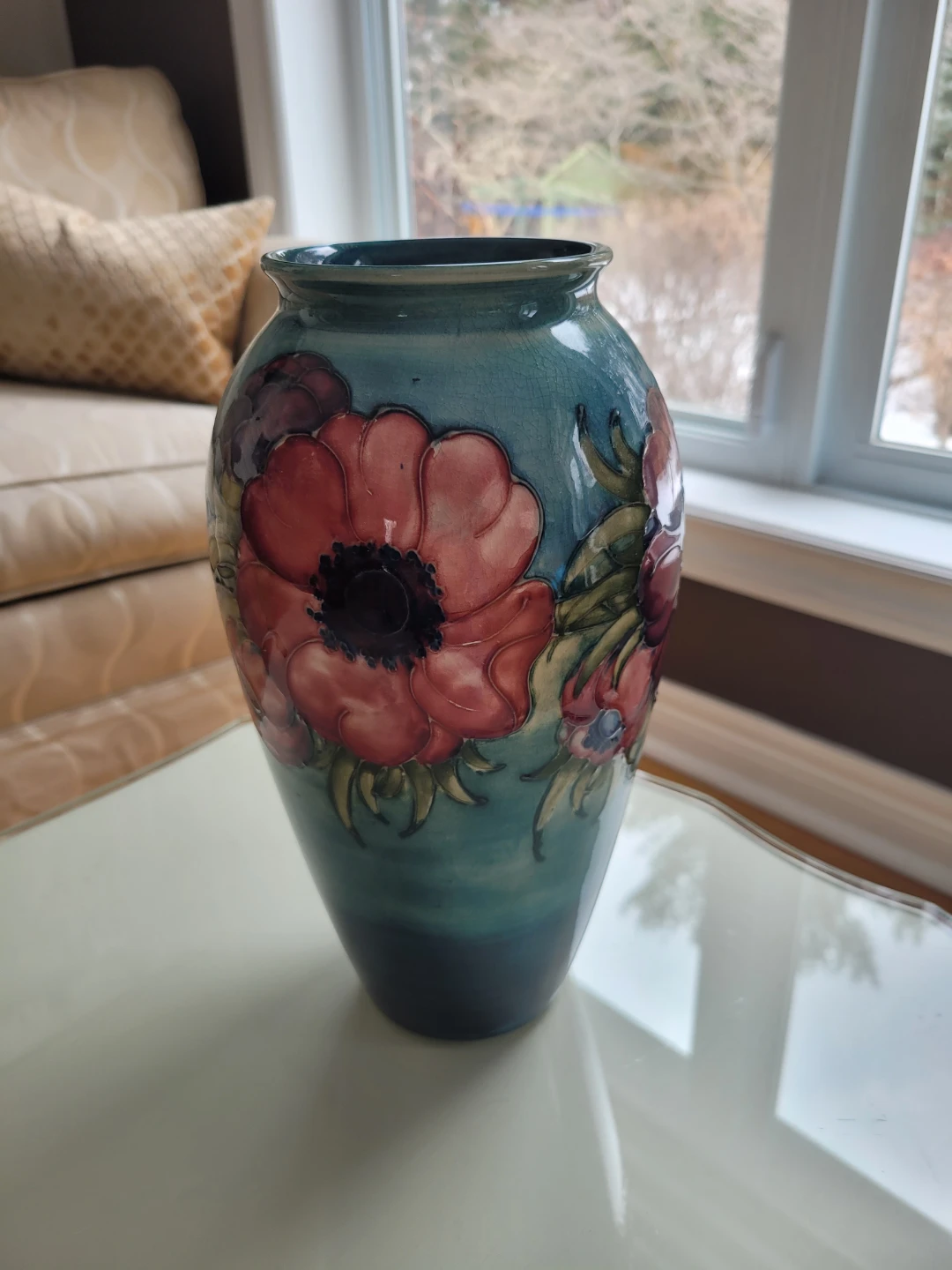 Vtg MOORECROFT Art Nouveau Floral Vase - photo 4