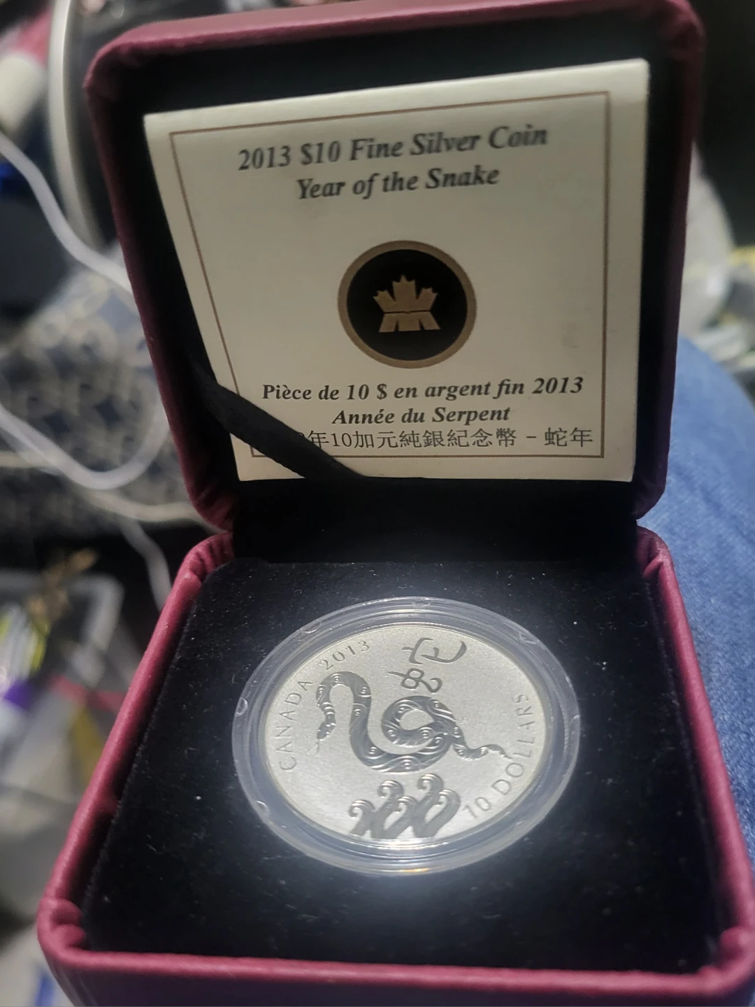 2013 Canada $10 Fine Silver Coin - Year of the Snake - photo 2