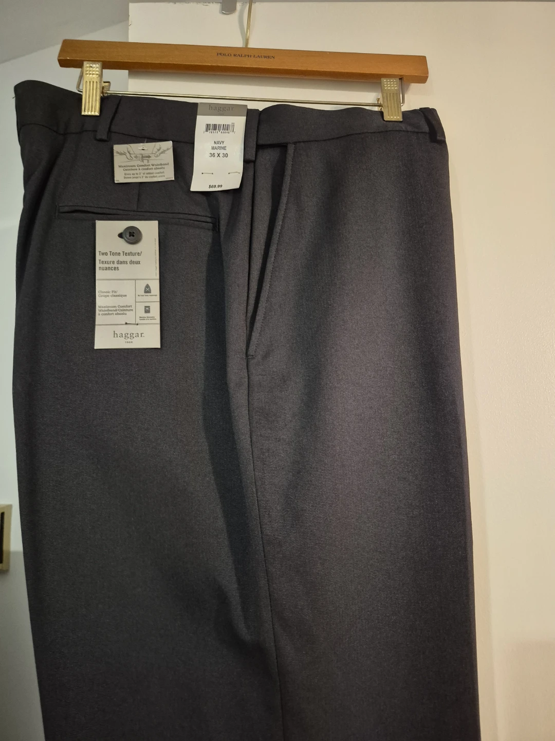 Haggar Men's Navy Marine Pants 36x30 - photo 2