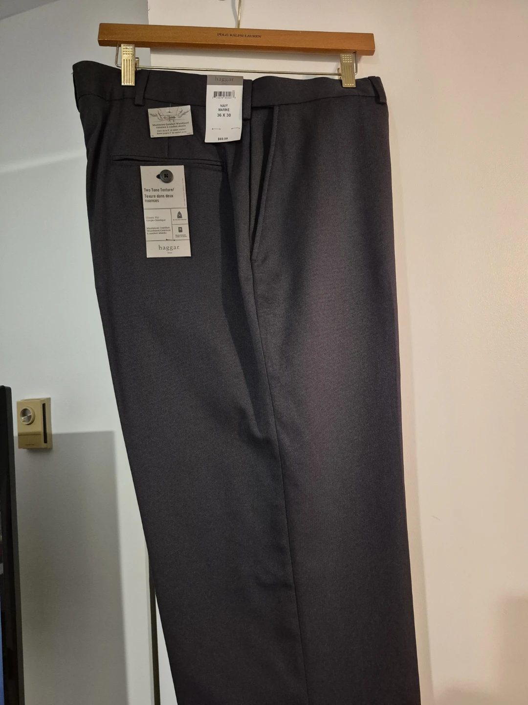 Haggar Men's Navy Marine Pants 36x30 - photo 3
