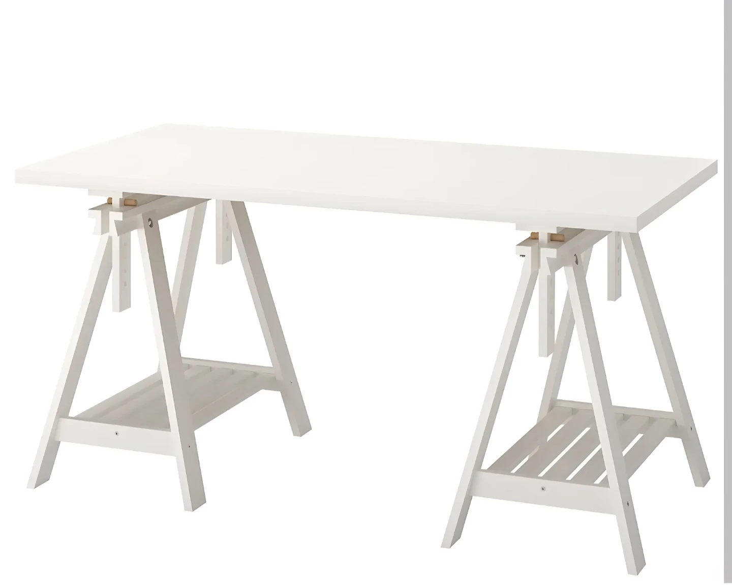 IKEA MITTBACK White Table Legs Trestles (Set of 2)
