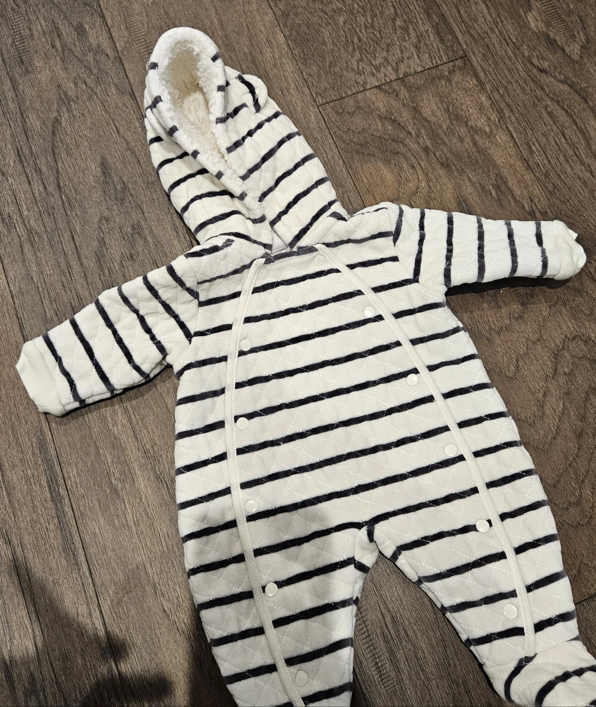 Nordstrom Newborn Striped Hooded Snowsuit - photo 2